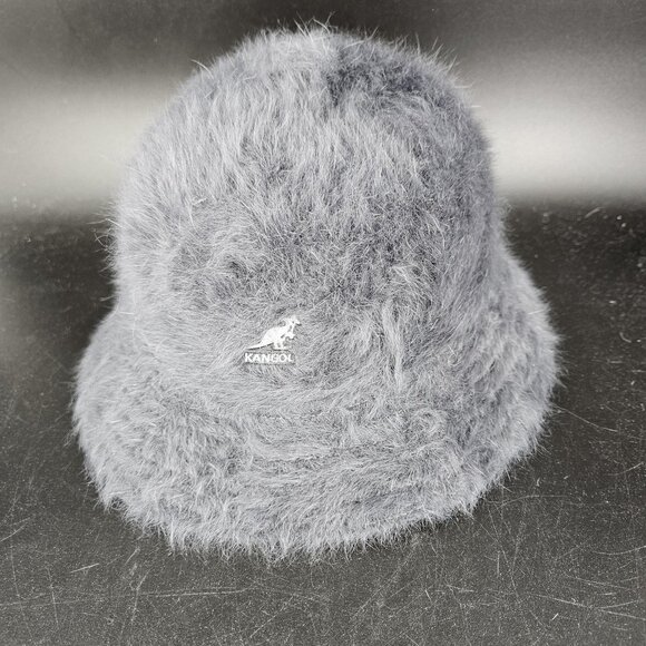 Kangol Hat Cap Furgora Casual Fitted Mens Small Gray Fuzzy Angora Bucket Cloche - Picture 3 of 12